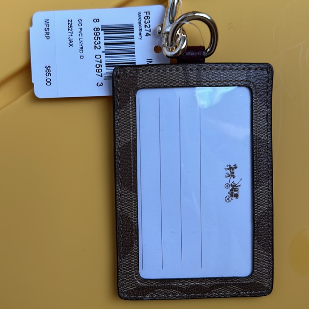 Coach ID Lanyard In Signature Canvas